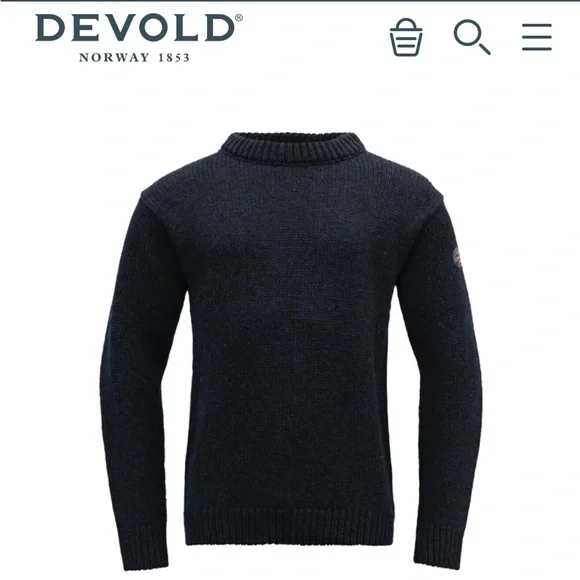 Devold Nansen Navy Blue Sweater - Picture 1 of 10